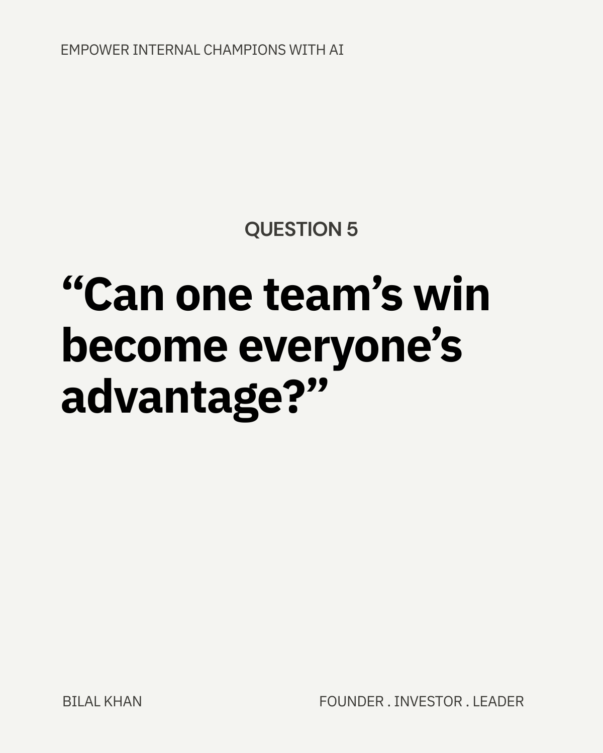 5 essential questions to Empower your internal champions with AI
