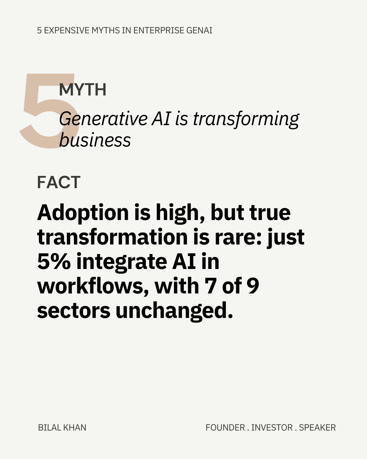 5 of the most Expensive myths in enterprise GenAI